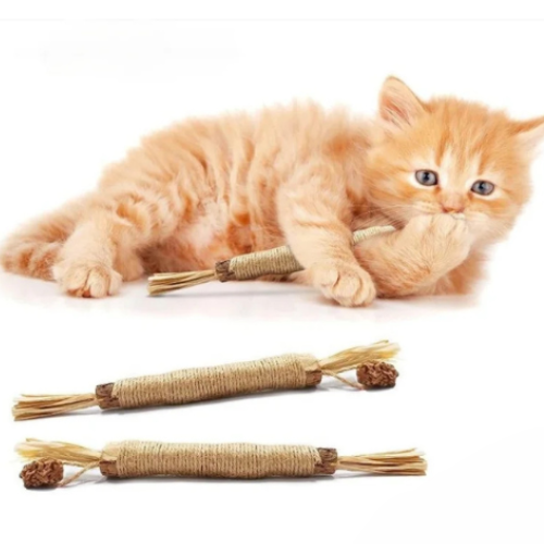 Giocattolo da masticare per gatti in bastoncini di matatabi naturale