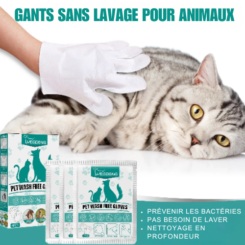 PETWASH™ — Guanti per toelettatura a secco per cani e gatti