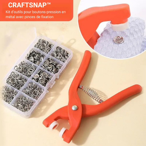CRAFTSNAP™ - Kit di strumenti per bottoni a pressione in metallo con pinze di fissaggio