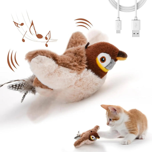 CHIPPY™ — Uccello interattivo che batte le ali per gatti
