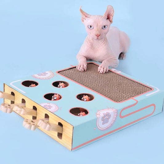 FUNBOX™ — Giocattolo interattivo colpisci-talpa e tiragraffi per gatti