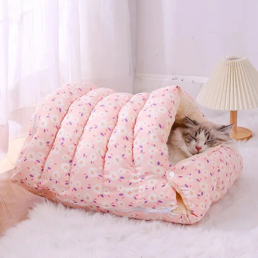 L'ABRI MINOU™ – Cuccia in peluche ultra confortevole per gatti