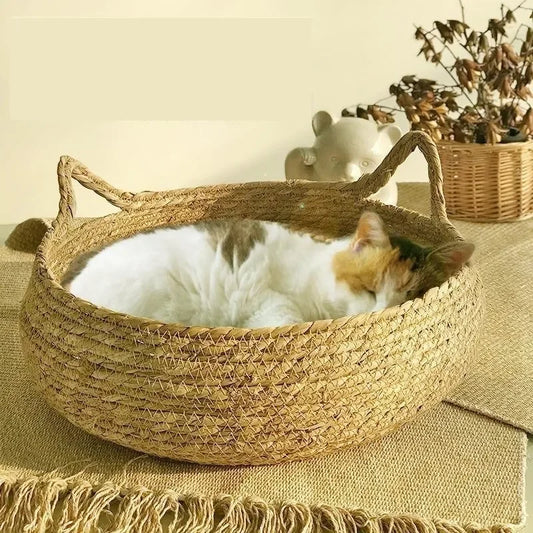 COSYBOWL™ — Cestino in vimini artigianale con cuscino lavabile
