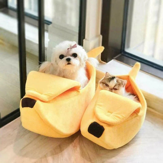 IL LETTO BANANA™ — Lettino a forma di banana per gatti e cani